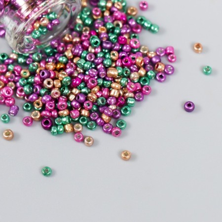 Beads 12/0 in the bottle "Royal purple" metallic 20 grams 6x2x2 cm-2