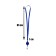 Baiga tape, 10 mm x 85 cm, with a holder - a roulette 40 cm, and a loop, on a button, blue
