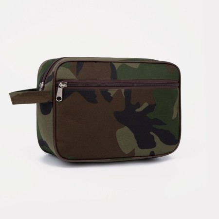 Lightning cosmetic bag, external pocket, camouflage color