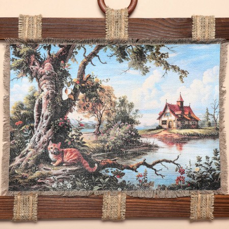 Souvenir Scroll "Cat under a tree"-2