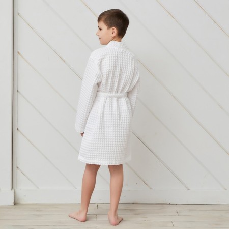 Wafel Baby Baby Boh "BOHO" size 30 (98-104 cm), white color, 100% cotton 290 g/m2-4