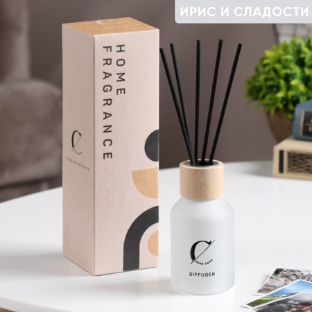 The aromatic diffuser "Home Fragrance", iris and sweets, white, 100 ml