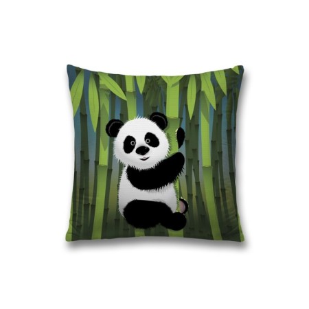 Pillow Pillowcase "Happy Panda", on a zipper, size 45x45 cm