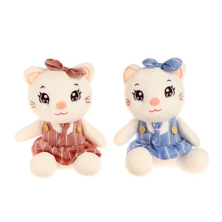 Soft toy "Kitty with a bow", color mix-3