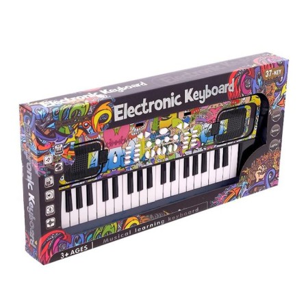 Cool graffiti synthesizer, 37 keys, 1 speaker, with a microphone, with a pupiter-4