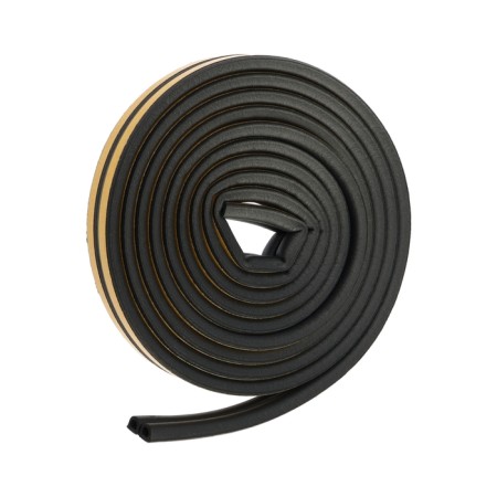 Rubber tundra seal, profile d, size 9x8 mm, black, in packaging 6 m