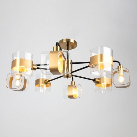 Cutilux CL140181, 76x76x31 cm, 8x60W, E14, brown color chandelier-5