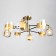 Cutilux CL140181, 76x76x31 cm, 8x60W, E14, brown color chandelier