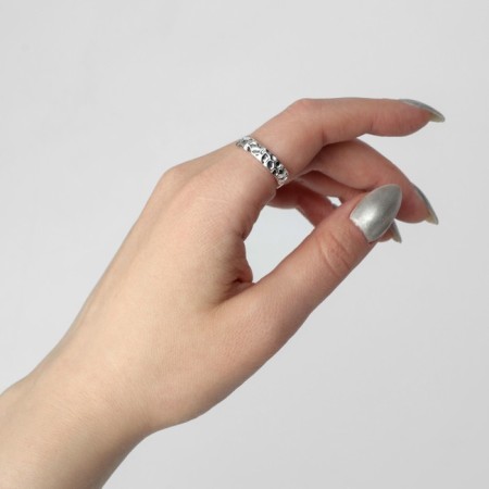 Ring "relief" Craters, dimensionless, silver color-2