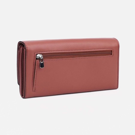Women's wallet on magnets, pink color-1