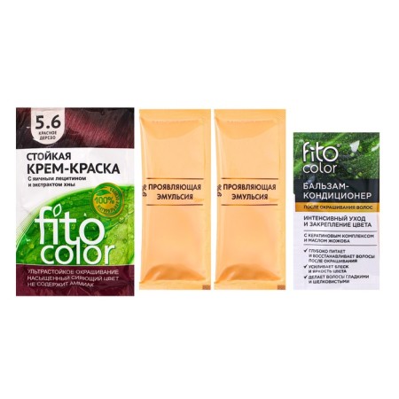 Persistent hair cream Fitocolor, tone red tree, 115 ml-4