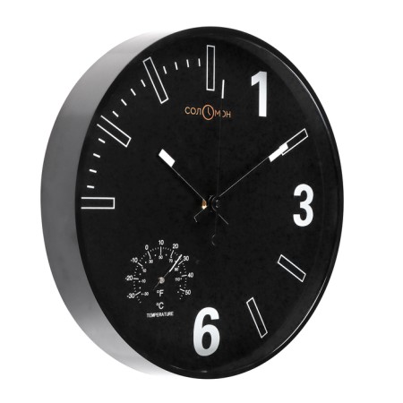 Wall clock, series: interior, "Griik", D-30 cm, with thermometer-4