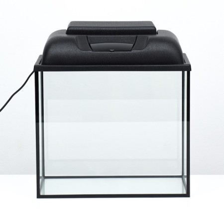 Aquarium "rectangular" with a lid, 30 liters, 40 x 23 x 34.9 cm, black-1