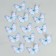 Decor for creativity "Butterfly", two -layer, set of 12 pcs., Size 1 pc. - 5 × 4 cm, blue color