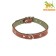 Collar combined leather/tarpaulin, 46 x 2 cm, dimensionless mix of flowers