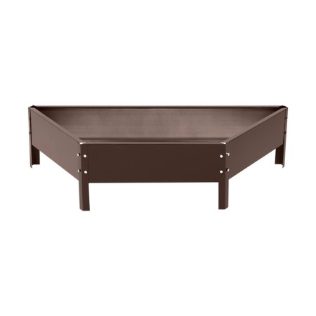 The flowerbed is galvanized "trapezoid", d = 100 cm, h = 15 cm, brown, Greengo-8