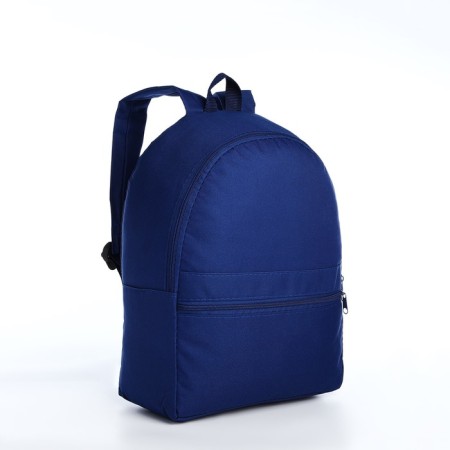 A backpack on the zipper is youth, external pocket, blue color-2