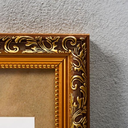 Photo frame plastic 35x35 cm, gold (plastic screen)-1