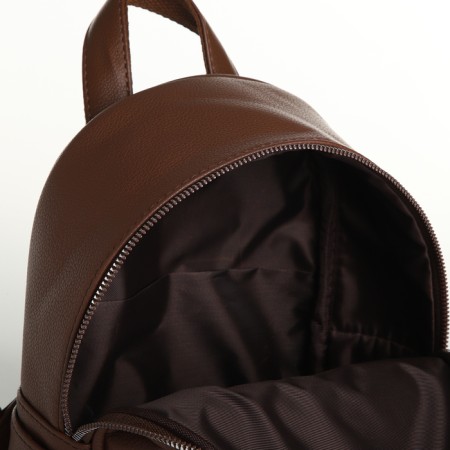 Women's backpack on lightning, brown color-4