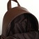Women's backpack on lightning, brown color