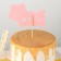 Topper for the Cake "Happy Birthday. Star ", 18 × 12.5 cm, color pink-gold