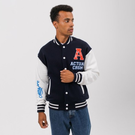 Male Bombber is formed, the color is dark blue, size 52 (2xl)-1