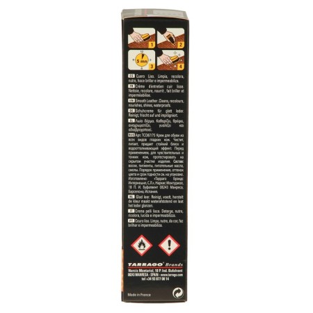 Tarrago leather Cream 001 shoes, white color, a tube with a sponge, 75 ml-2