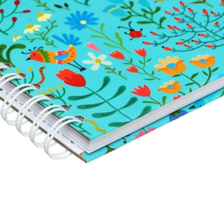 A5+notebook, 60 sheets on the crest of Floral Meadow, hard cover, matte lamination, block 100 g/m2-3