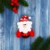 Soft suspension "Santa Claus in the ball" 6x9 cm, red