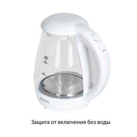 Electric kettle ECON ECO-1739KE, 2200W, glass, 1.7 l, white color-6