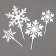 Set for decorating the cake "Snowflakes", 4 pcs., White color
