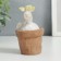 Souvenir Polystone "Bunny in a pot upside down, with a butterfly" 10x6x8.2 cm