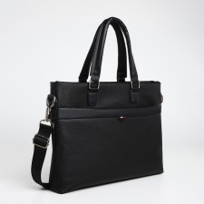 Male Business Bag, Textura, 2 external pockets, black color