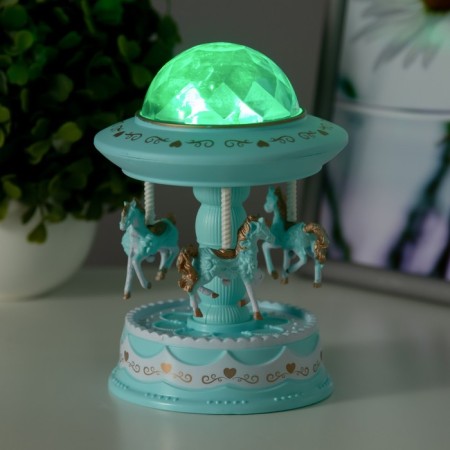 The spore-designer "Shapito" LED 3HLR44 disco, spins, blue 10x10x17 cm Risalux-4
