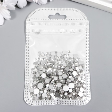 Decor for creativity Glass "Rhinestone Strived cone. Transparent" d = 1.5-6.5 mm set 1000 pcs-2