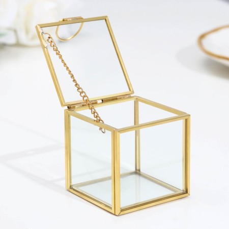 Casket for rings "Cube", 6x6x6 cm, glass-2