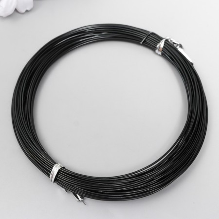 Wire for creativity d 1mm, black steering wheel. 10 m-2