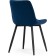 Stool on a metal frame Baoine metal/velor, black/blue 50x60x80 cm