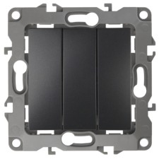Triple switch, 10AX 250V, IP20, era12, anthracite