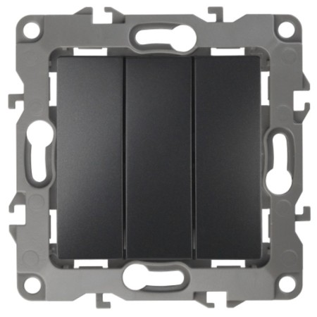 Triple switch, 10AX 250V, IP20, era12, anthracite