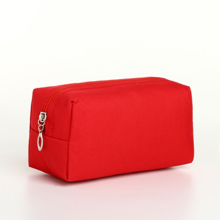 Cosmetic bag with lightning, red color