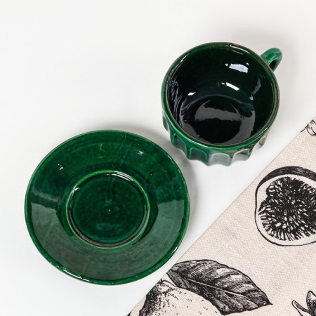 Tea couple Rishtan ceramics, 200 ml, green-4