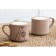 Ceramic "abstraction" mug, 320 ml, bronze color