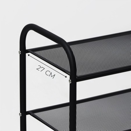 Metal shoe LadOM, 4 tiers, 60 × 27 × 64 cm, black color-3