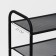 Metal shoe LadOM, 4 tiers, 60 × 27 × 64 cm, black color
