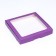 Self -charged box with a lilac window, 21 x 21 x 3 cm
