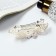 Hair hair clip "Helet" flowers leaves, 10 cm, silver-white