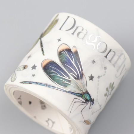 Adhesive tape Paper "Dragonfly" width 4 cm winding 3 m 4x4 cm-2
