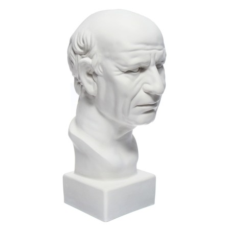 Gypsum figure Roman head, 25 x 25 x 60 cm-1