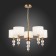 Suspended EVOLUCE lamp. Sle105713-05. Ramer. 5x40 watts, E14, 65x65x45 cm, brass color, transparent